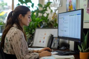 young-woman-floral-blouse-working-computer-with-spreadsheets_717577-36484